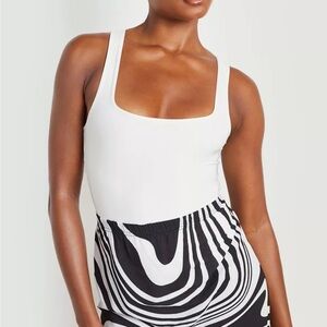 Tall Square Neck Double Layer Bodysuit